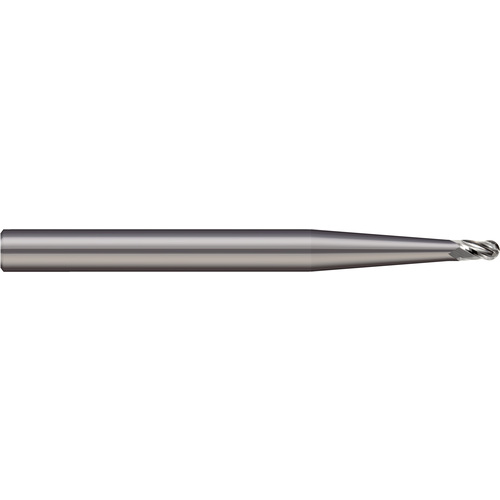 3 mm Dia.Â Ã—Â 4 mm ShankÂ Ã—Â 9 mm DOCÂ Ã—Â 50 mm OAL, Carbide Uncoated, 2 Flute, CW|30Â° Helix, Ballnose End Mill
